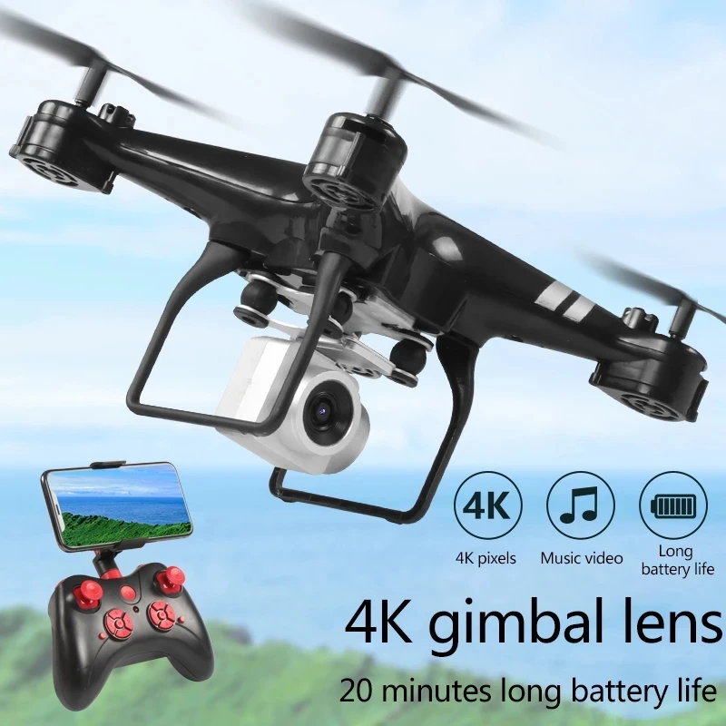 

Best KY101D Pro Drone 4k Camera HD WIFI FPV Drone air Pressure Fixed Height Four-axis Aircraft Rc Helicopter Fly 20Mins