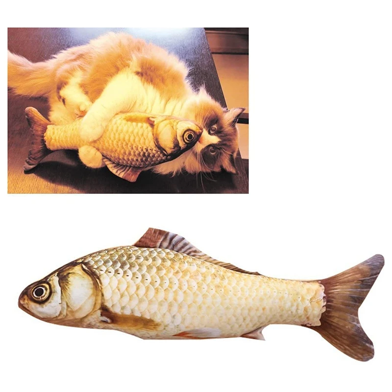 3PCS Catnip Toy Set Simulation Fish-Shaped Doll Pet Pillow Chew Supplies Fish Flutter Cat Anti-Wrinkle | Дом и сад