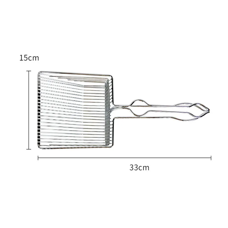 Лопатка для кошачьего туалета серебристая лопатка из нержавеющей стали домашних