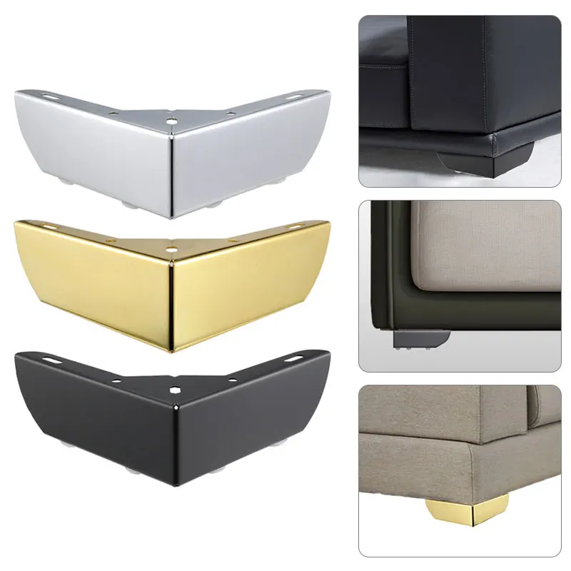 Furniture Feet Sofa Cabinet Cupboard Coffee Bar Titanium Gold Matte Black Shape Wardrobe Right-angle sofa feet