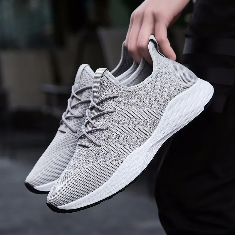 2019 повседневная обувь мужские кроссовки на плоской подошве дышащие модные