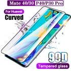Защитное стекло для Huawei P40, P30 Pro, P40pro, Mate 40 Pro, Mate40 Pro Plus, RS, закаленное, с полным клеем