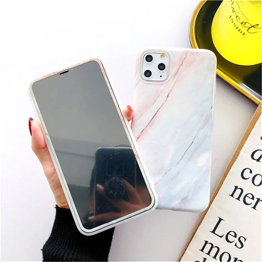 Мраморная полноэкранная 3D цветная фронтальная пленка из закаленного стекла для iPhone 11 pro MAX X XS MAX XR 6s 7 8 Plus, защитная пленка на весь экран