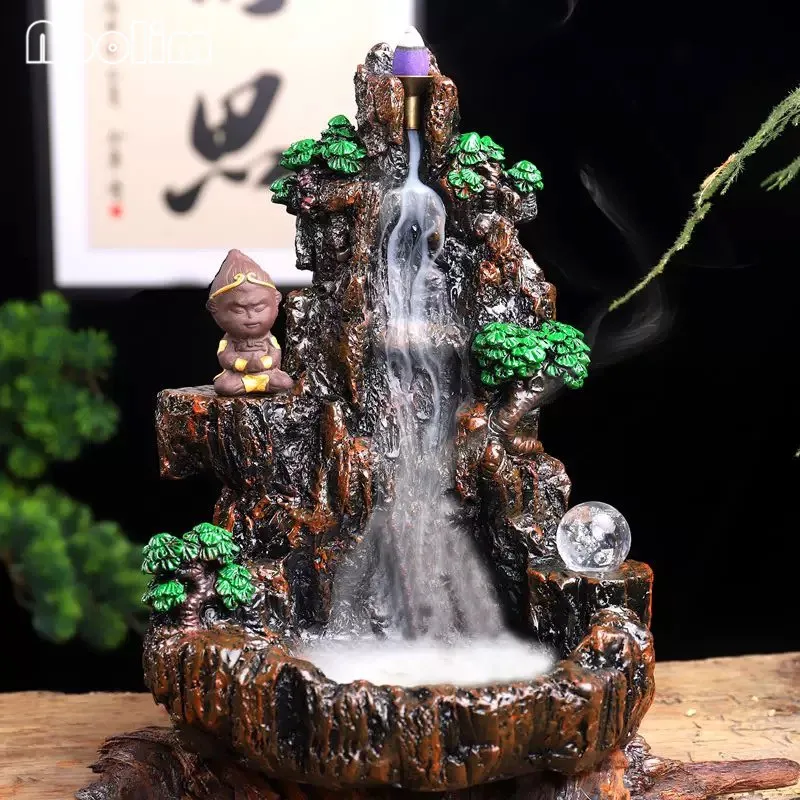 Полимерная горелка для благовоний с изображением высокой горы обезьянки короля