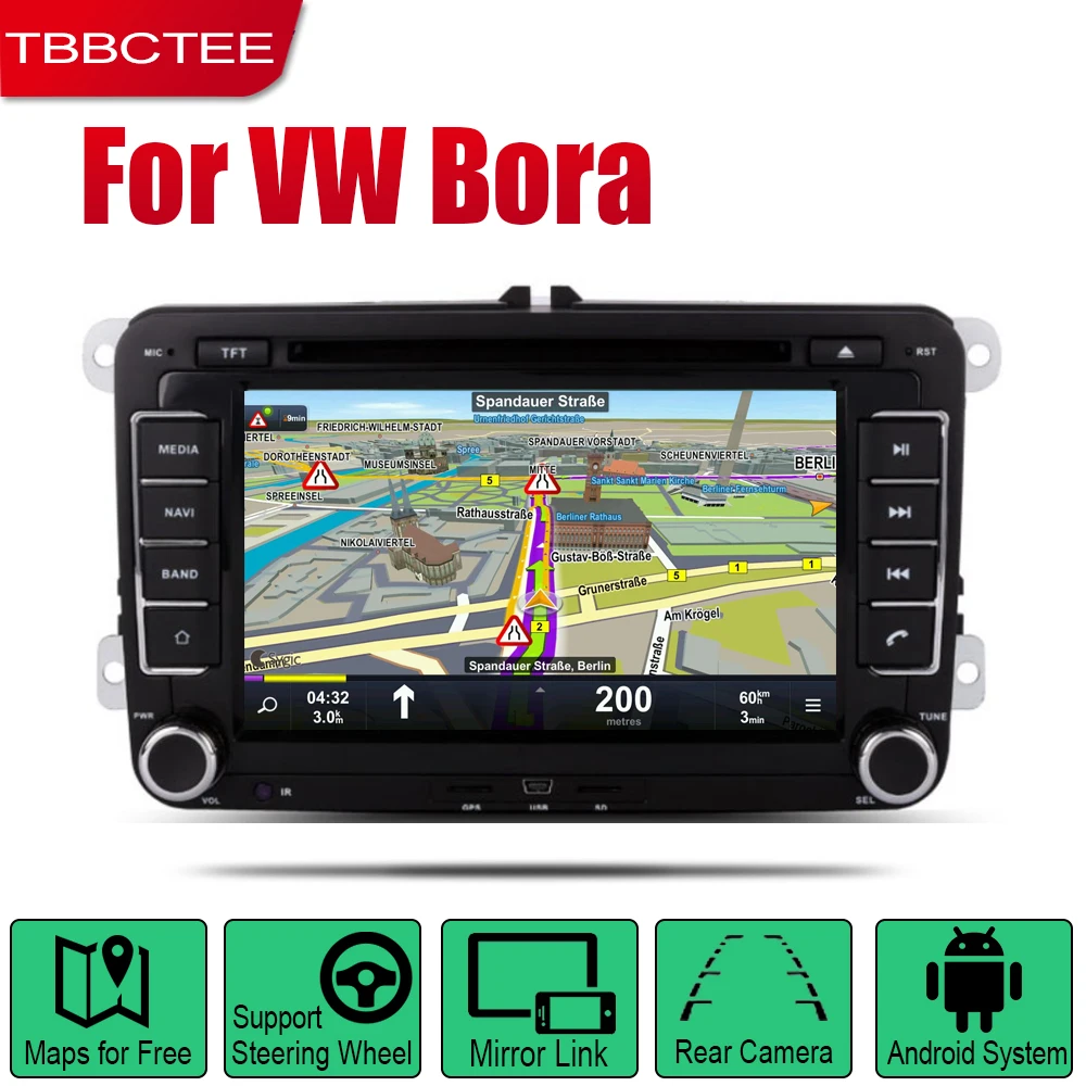 TBBCTEE Android Автомагнитола Стерео gps навигация для Volkswagen VW Bora 2005 ~ 2018 Bluetooth wifi 2din стерео
