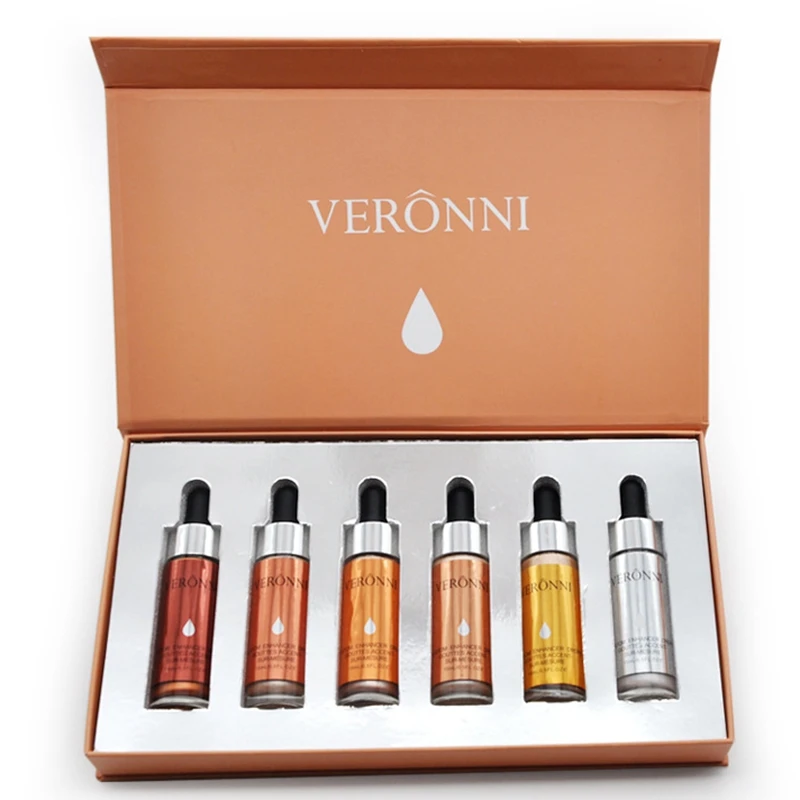 

VERONNI 6Pcs Makeup Highlighter Face Contouring Makeup Brightener Concealer Liquid Primers Face Glow Cosmetics