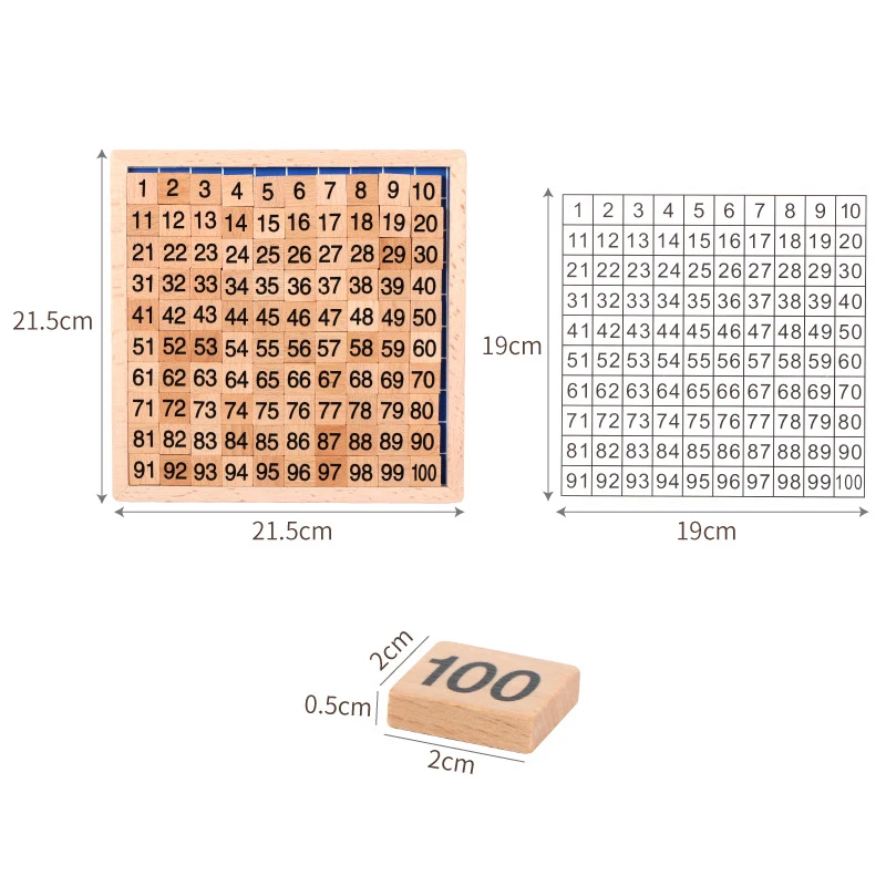 Монтессори Развивающие деревянные игрушки для детей детские 1-100 цифр Настольная