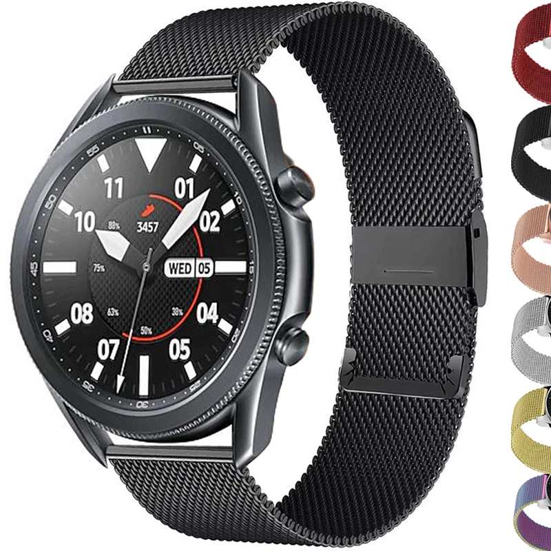 

Milanese Loop For Samsung Galaxy watch 3 45mm 41mm/Active 2/46mm/42mm Gear S3 Frontier 20mm 22mm bracelet Huawei GT/2/2e band