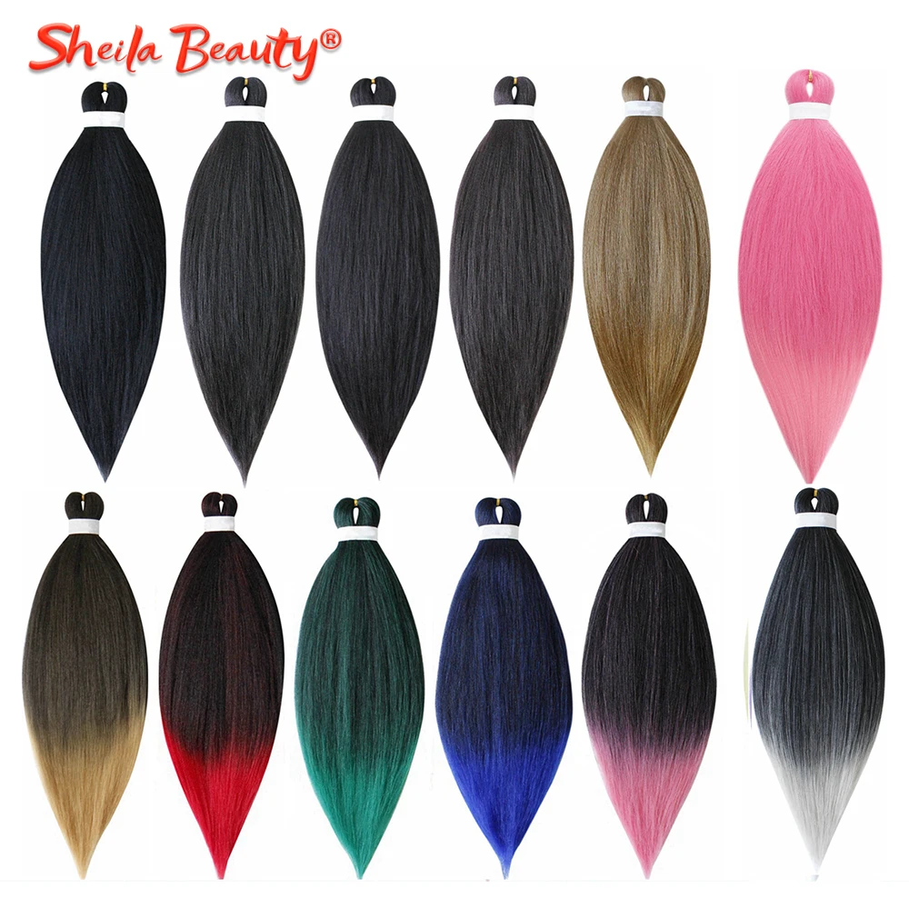 Большие синтетические косы с эффектом деграде (переход от темного к светлому)