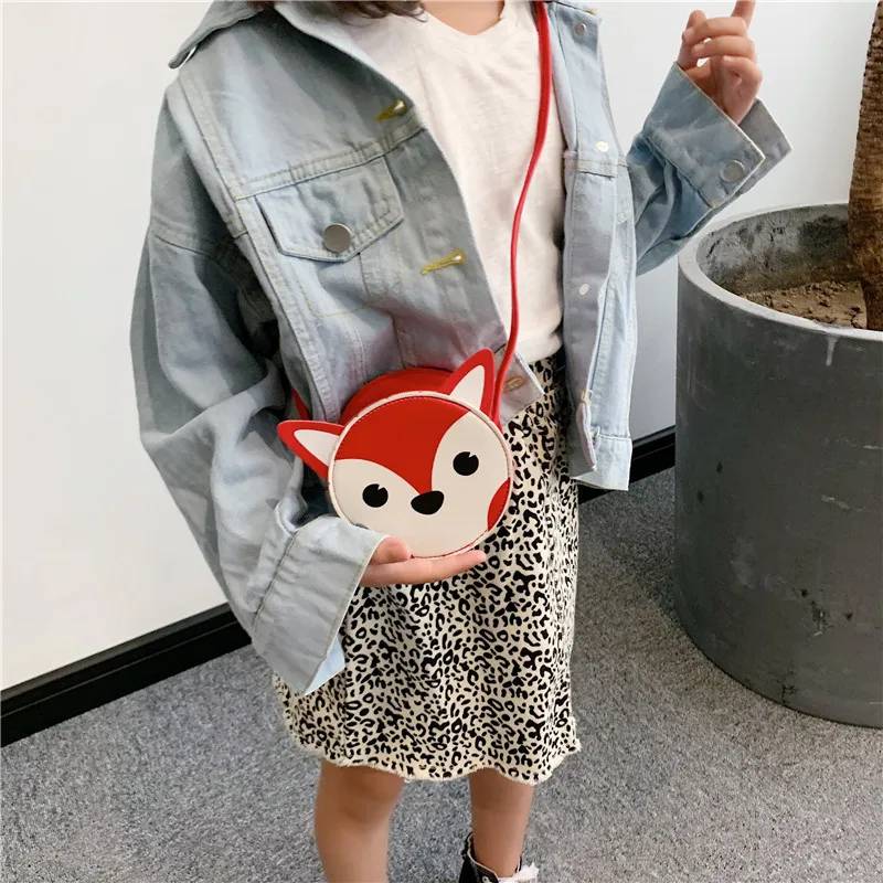 Cute Children's Mini Shoulder Messenger Bag PU Leather Baby Kids Pouch Coin Handbags Girls Boys Cartoon Small Crossbody Bags