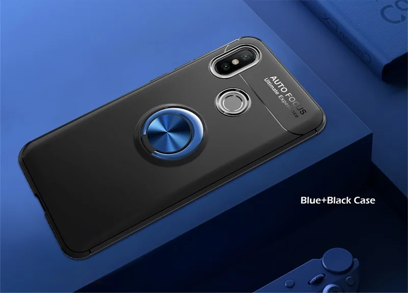 Чехол для huawei Y9, чехол, 3в1, полная защита, покрытие, задняя крышка для телефона, чехол s, для huawei Y9, сумки, Coque Funda Capa - Цвет: Blue Black