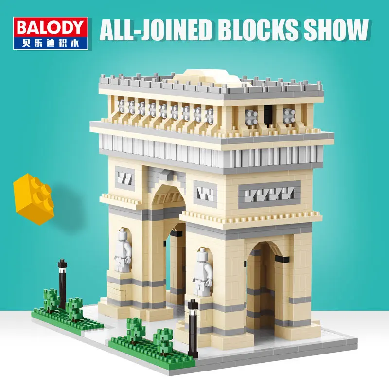 Balody 16073 международно известная архитектура Триумфальная модель арки Micro DIY