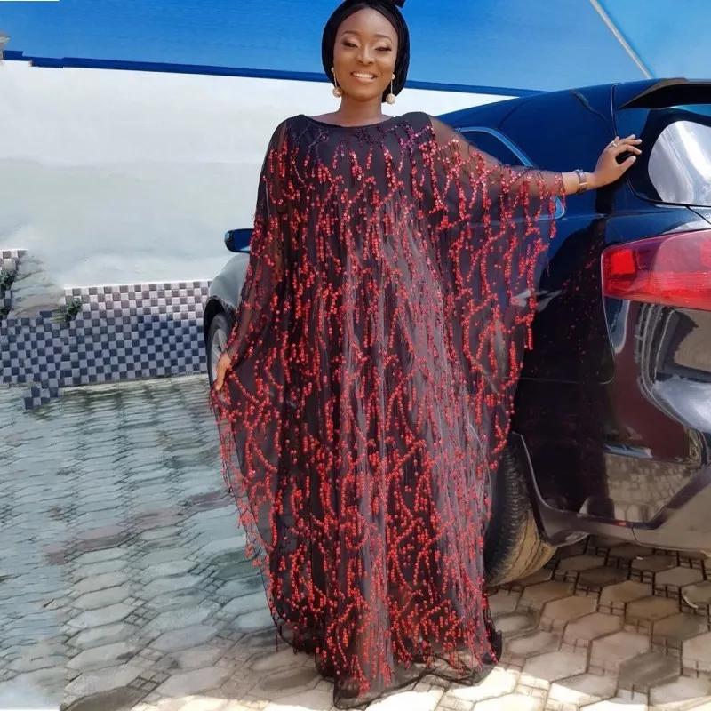 Африканское платье для женщин осенняя африканская одежда с длинным рукавом