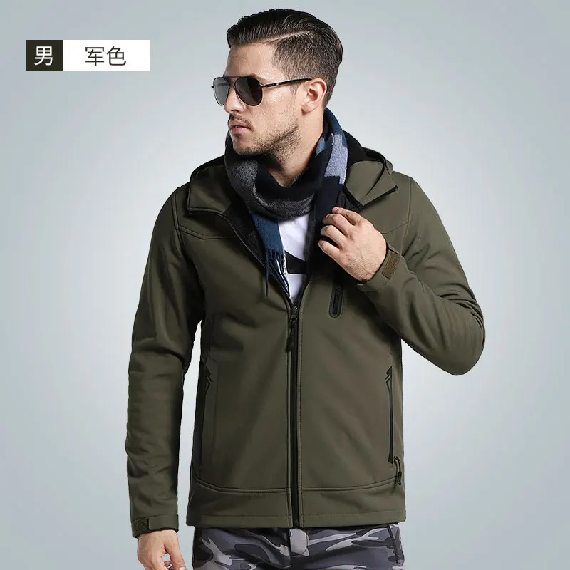 

Hiking Jackets Quick Dry Warm Winter Waterproof Camouflage Outdoor Sports Coats Skin Male Female Windbreake