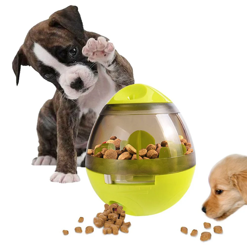

Tumbler Automatic Slow Feed Dog Cat Food Treat Ball Bowl Toy Funny Interactive Pet Shaking Leakage Ball Dog/Cat Slow Feed Bowl