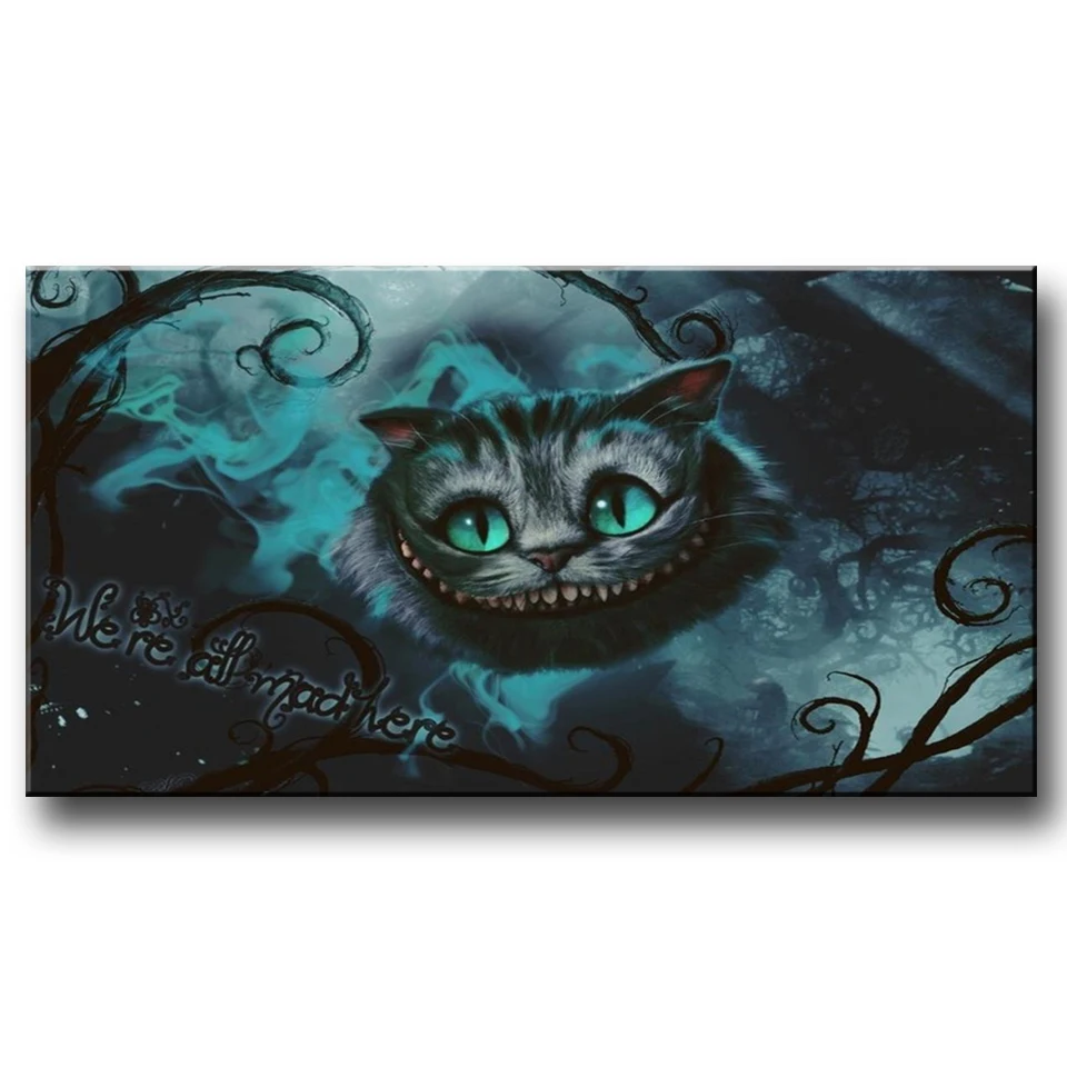 

Wonderland Cat Smiley 5d diamond painting Animal Landscape full square round drill diamond embroidery mosaic art home decor I94