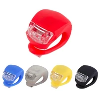 bike light silicone rear light waterproof double led frog tail light night riding safety warning tail light bicycle accessories