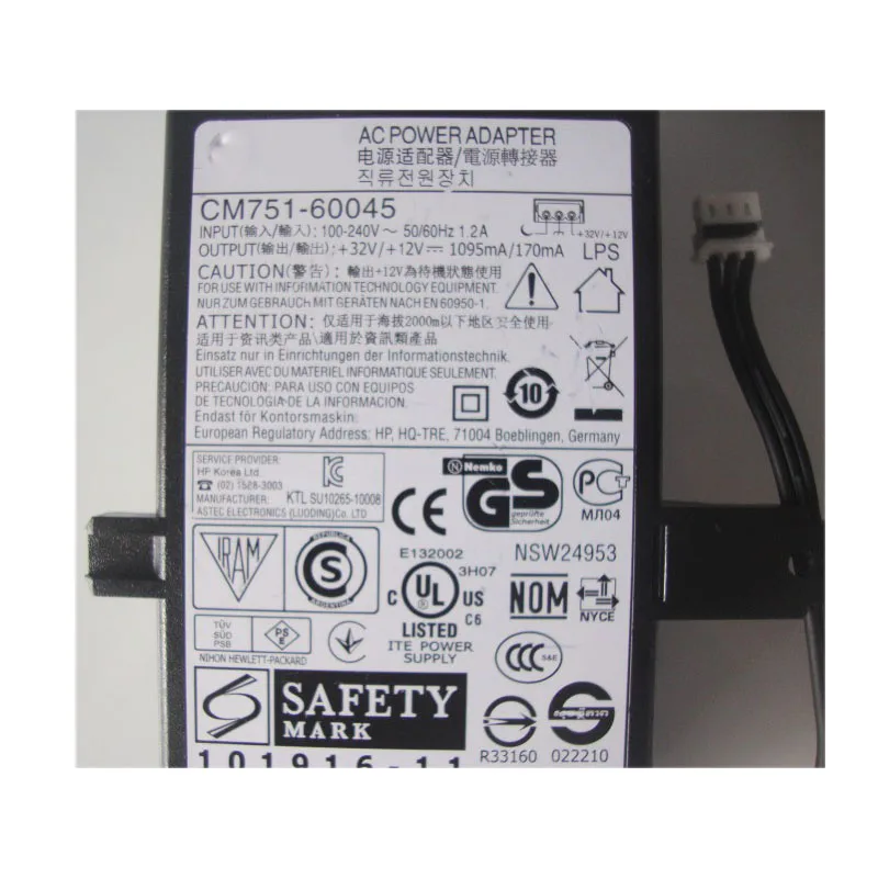 genuine 32v 1 095a 35w cm751 60045 cm751 60190 power supply for hp officejet pro 8100 8600 8500 printer 8610 8620 8625 8630 free global shipping