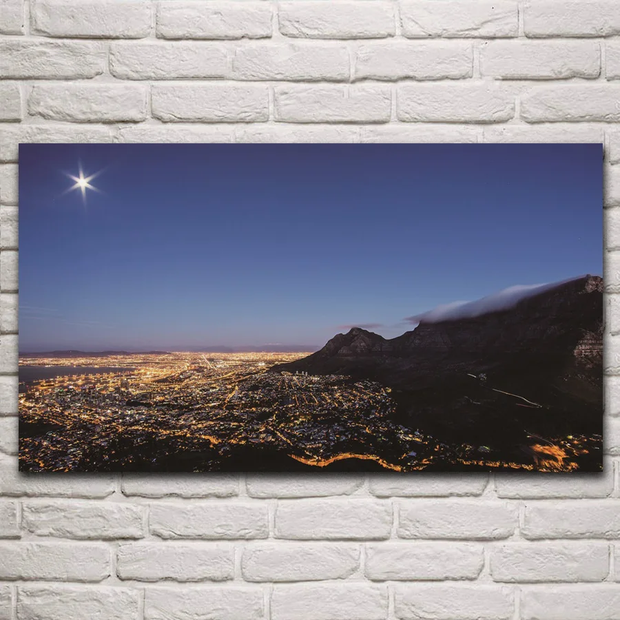 

Настольная Гора, Кейптаун, Южно-африканские горы, пейзаж, ткань, фотография, домашнее искусство, украшение для гостиной KP669