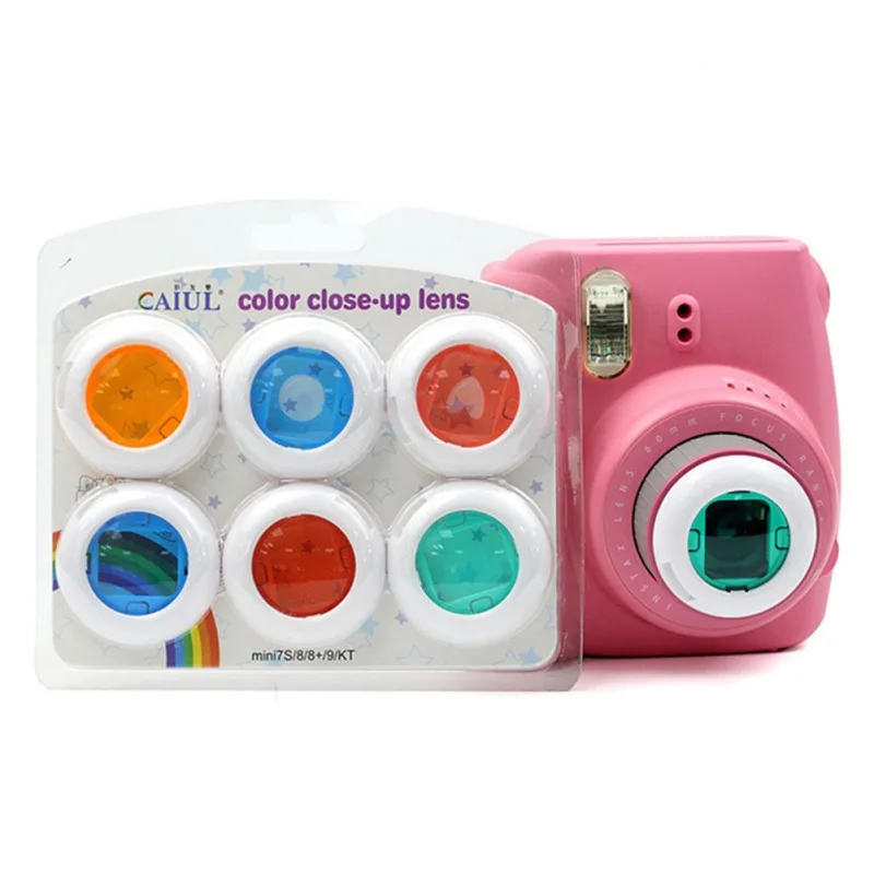 Цветная видеокамера фильтр для объектива Polaroid Fujifilm Instax Mini 9 8 7S KT 4 шт./6 шт. |