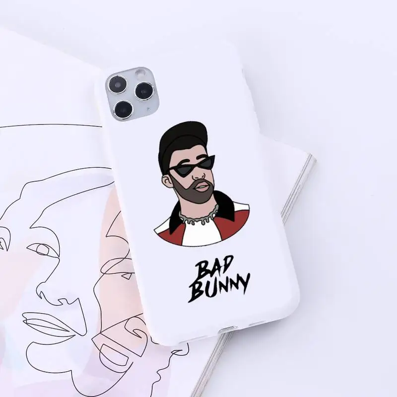

Bad Bunny Yonaguni singer Phone Case Candy Color for iPhone 6 7 8 11 12 s mini pro X XS XR MAX Plus
