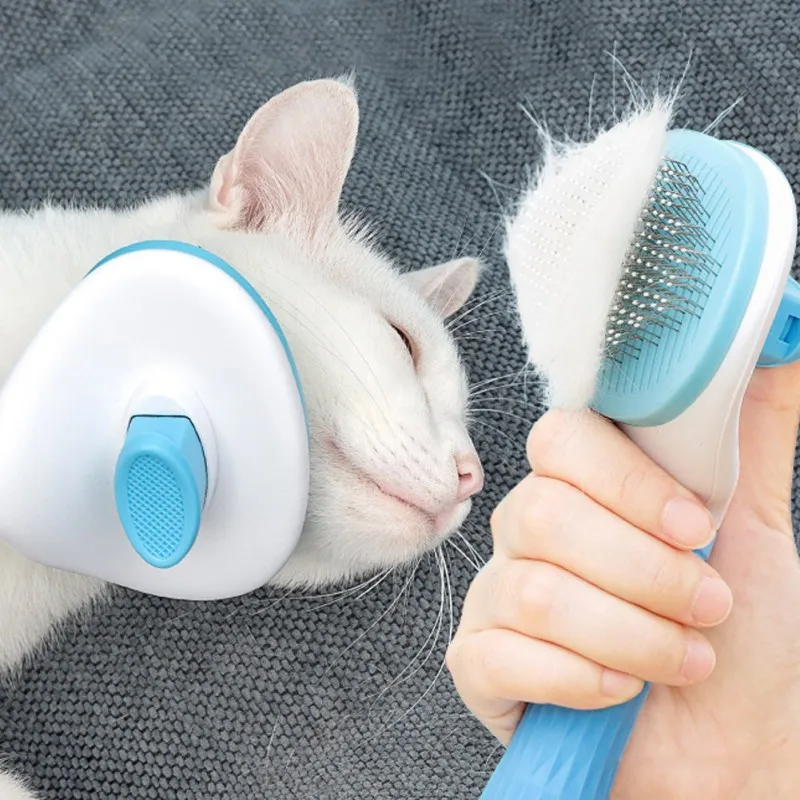 

Cats Hair Removal Comb Grooming Pet Products Cat Flea Comb Pet Comb for Dogs Grooming Toll Automatic Hair Brush Trimmer