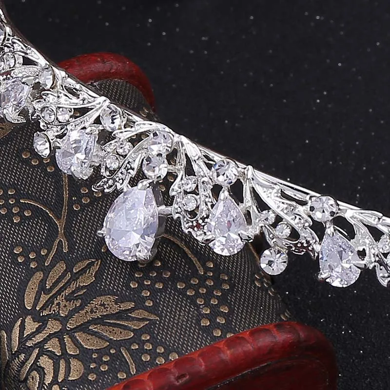 Baroque Gold/Silver Color Imitation Pearl Tiara Handmade Shiny Rhinestone Crown Wedding Hair Accessories Women Headpeice XH | Украшения и