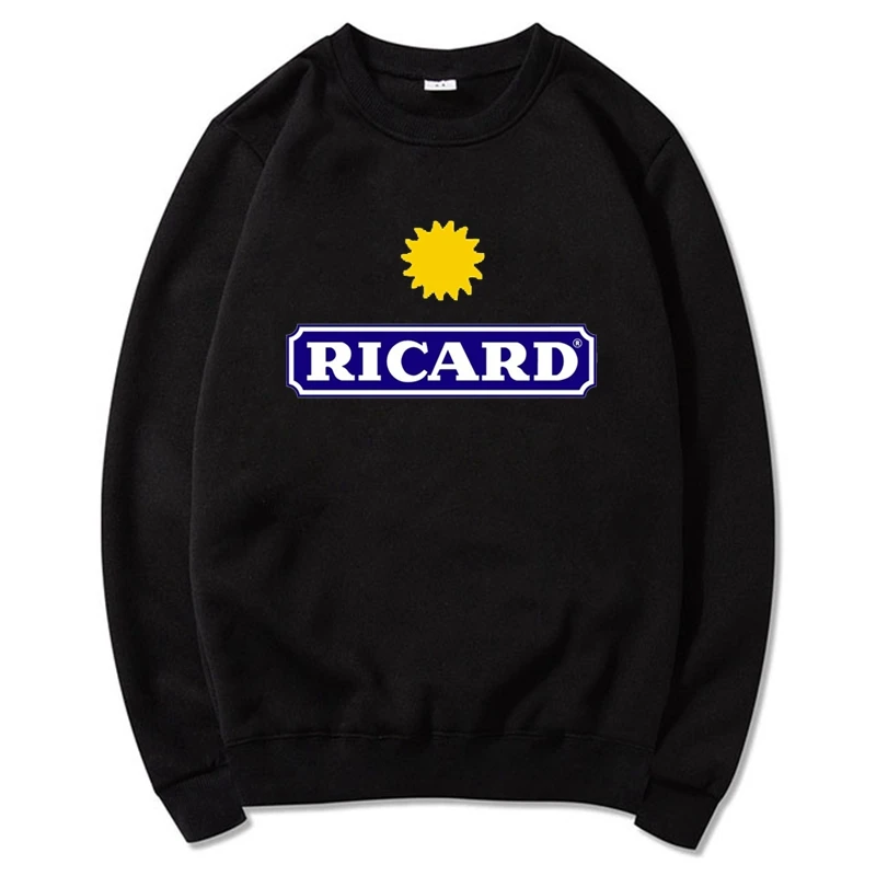 

Ouzo liquor alcohol Ricard France Ouzo hoodies for men and women Ricard printed logo pullovers for adult pure cotton clothes