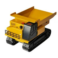 all metal remote control dump truck model unlimited rotation tracked mining truck engineering truck model