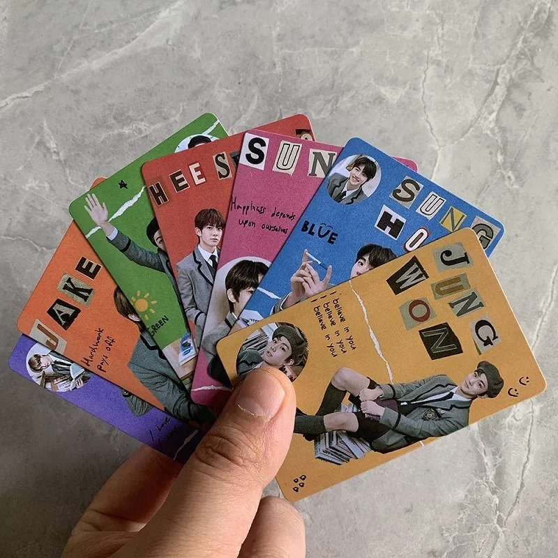 

KPOP ENHYPEN Small Card EN Boxing GGU GGU PACKAGE DECO Random Card Postcard Card