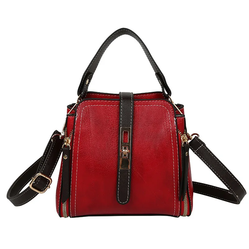 

2021 new fashion lady bag large capacity western style retro single shoulder messenger bag multifunctional handbag female bag