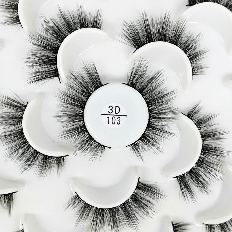 Mink eyelashes 3d mink hair eyelashes10 pairs long makeup 3d faux nature fake lashes extension false eyelashes Wholesale(10P