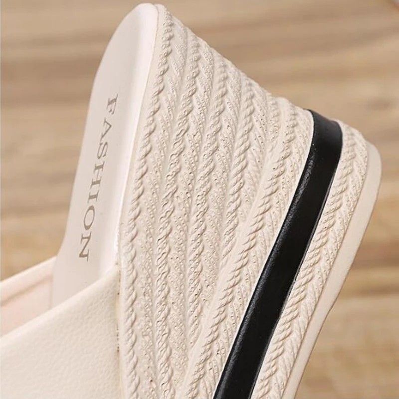 

New Style Sweet Womens Platform Wedge High Heels 8CM Party Pu Leather Summer Open Peep Toe Slippers Sandals Shoes Elegant Slide