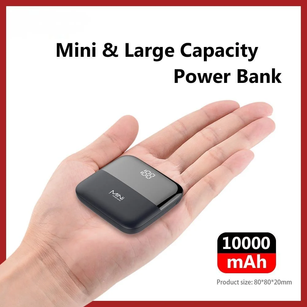

ALIENY 10000mAh Mini Power Bank LED Power Digital Display Protable Charger External Battery 10000 mAh Small Powerbank For XIaomi