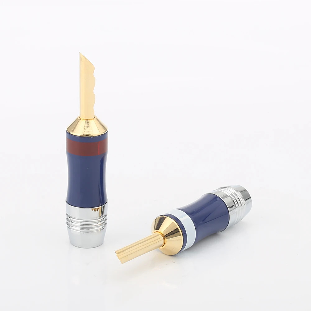 Audiocrast BL001 24K Gold plated BFA banana connector Audio speaker cable plug Plated Copper 4mm Banana | Электроника
