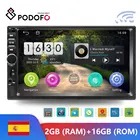 Автомагнитола Podofo, 2 din, Android 2 + 16 ГБ, GPS-навигация, 7-дюймовый мультимедийный плеер, FM-радио, приемник для Hyundai, Volkswagen, Toyota, Ford