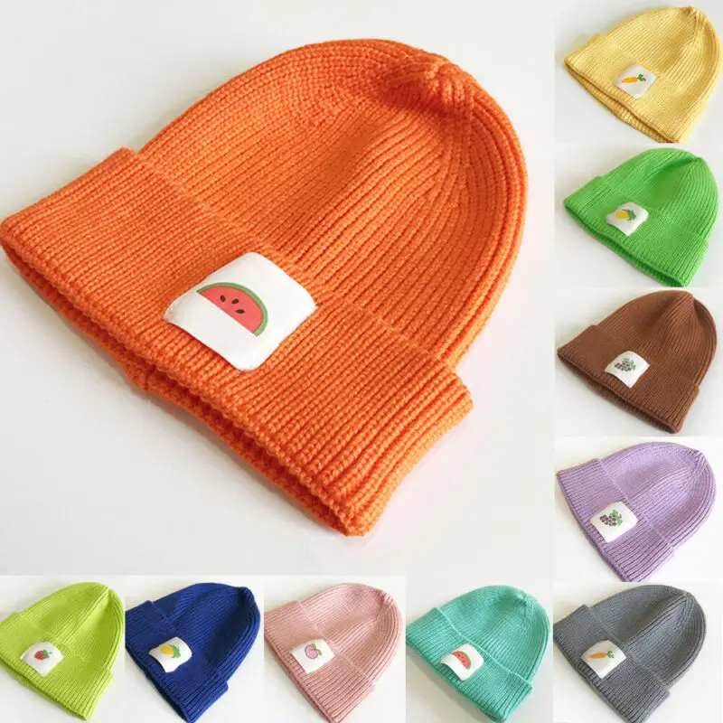 Детская теплая вязаная крючком Шапка бини для маленьких мальчиков и девочек