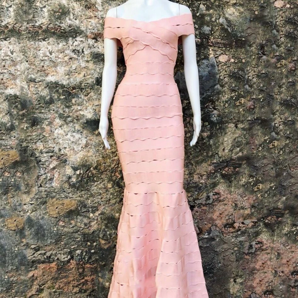 Новинка 2019 элегантное розовое синее красное Бандажное платье с коротким рукавом