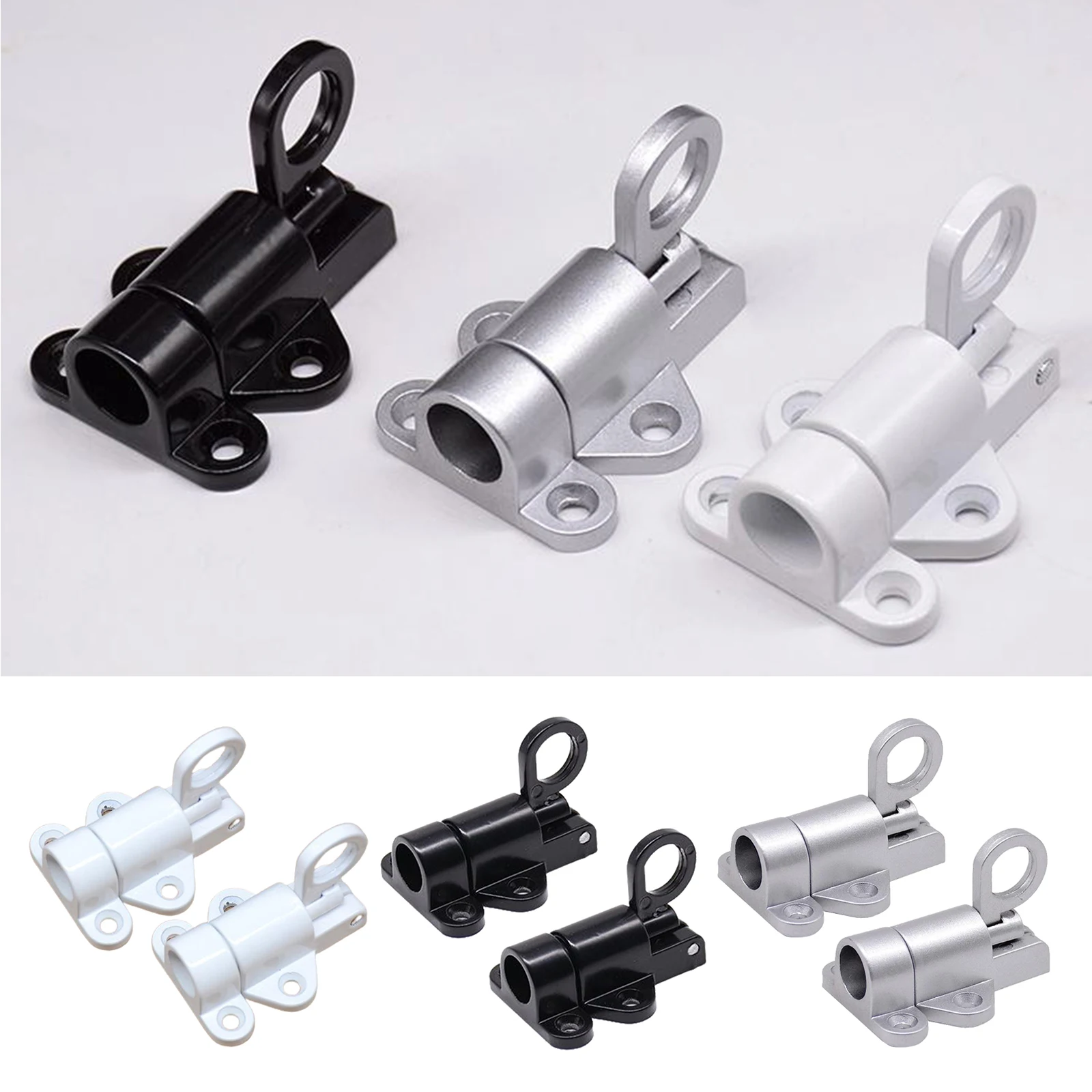 

2pcs/set Gate Cabinet Pull Ring Spring Load Automatic Home Door Latch Lock