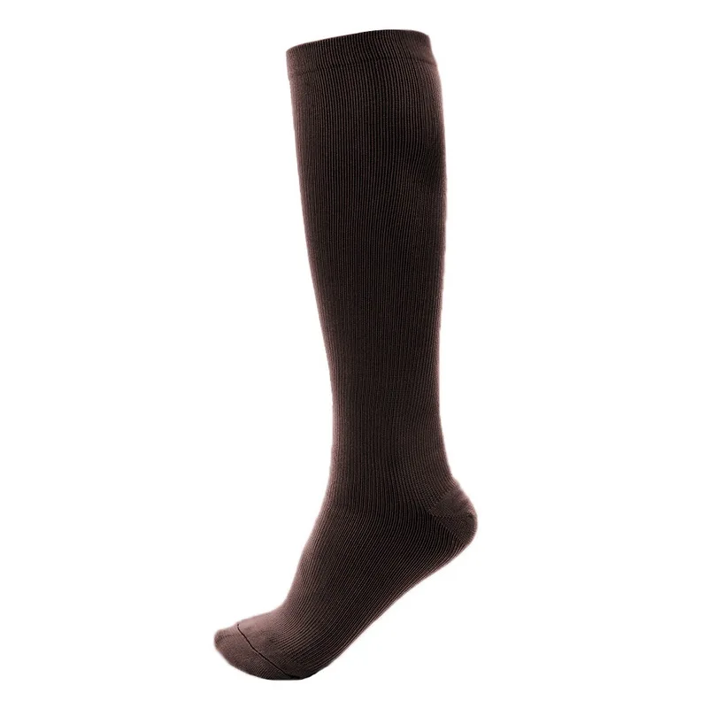 SFIT Chaussette, футбольные мужские носки, компрессионные чулки для бега, баскетбола, велоспорта, Стрейчевые хлопковые спортивные носки для улицы - Цвет: brown
