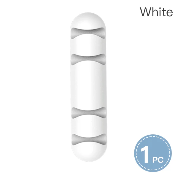 1PC White ACCEZZ 4 отверстия USB Кабельный органайзер Winder управление зажимы офис Настольный Телефон держатель для наушников Мышь Клавиатура провода Шнур Winder - Цвет: 1PC White