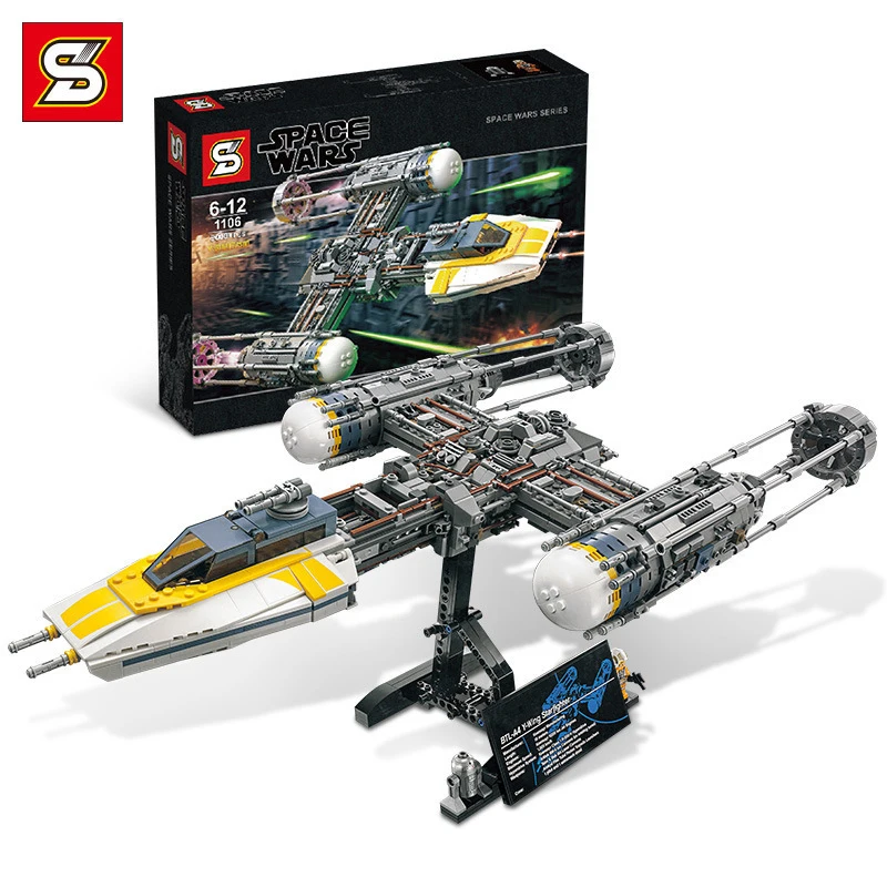 2000 шт. Звездный план серии Y-Wing Fighter Модель Строительный комплект совместимые 75181