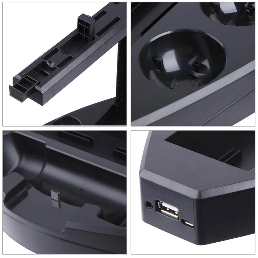 Для PS4 PS Move контроллер зарядная станция Зарядное устройство Док-станция для Очки