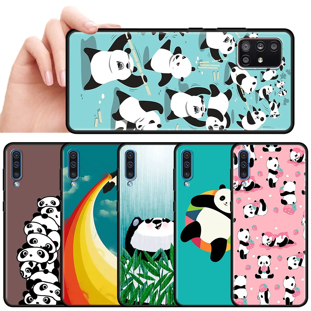 

Kawaii Super Cute Panda Back Case for Samsung Galaxy A51 A21s A12 A71 A31 A52 A32 5G A02s A72 A41 A11 A51 A42 Phone Bag