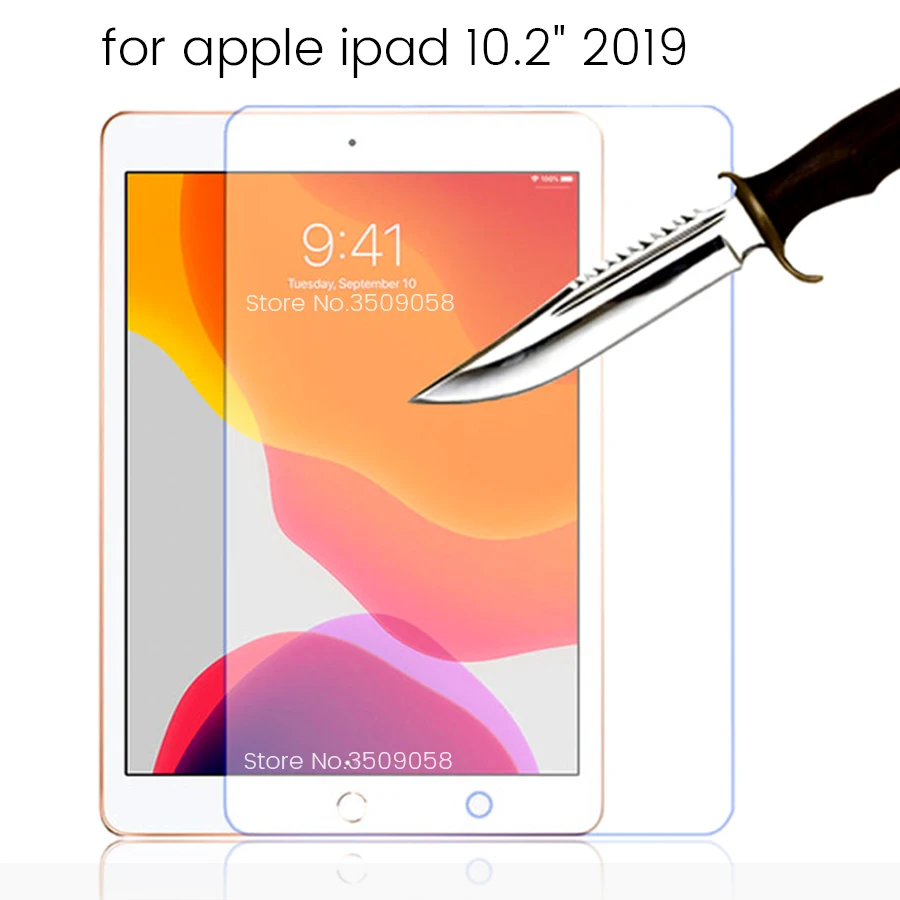 Закаленное стекло протектор экрана для ipad 10,2 '' 7-го поколения безопасные очки для apple i pad 10,2'' Защитная пленка для экрана