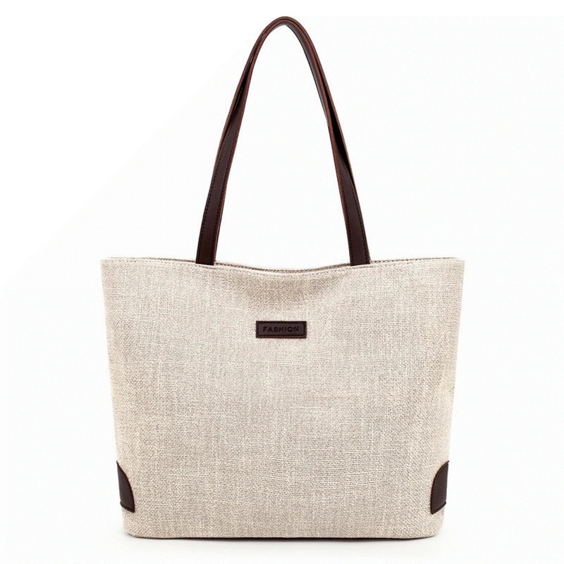 

2019 Fashion Women Canvas Shopping Bag Large Beach Shoulder Handbag Large Tote Bag Shopping Bag Shopper Satchel ZX-081.