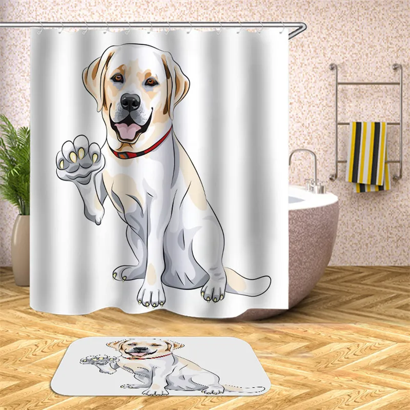 Занавески для душа в ванную комнату с изображением кошки забавная