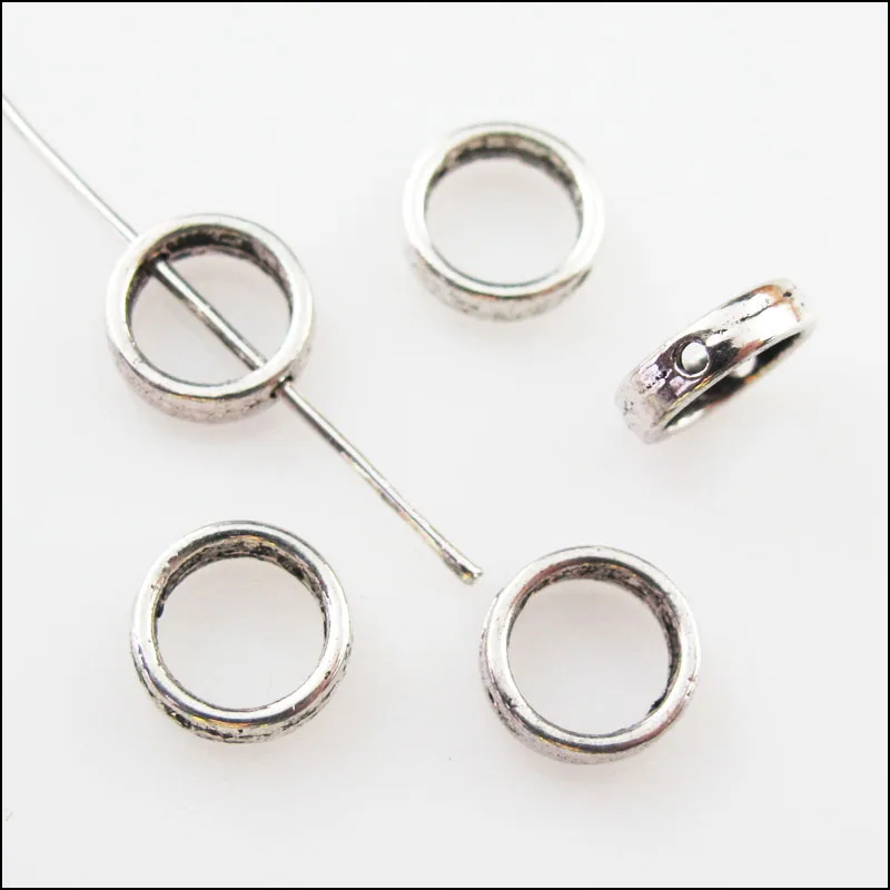 80 шт. тибетские серебряные круглые бусины-Распорки 8 5 мм