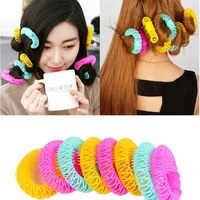 hairdress magic hair curler spiral curls roller donuts curl hair styling tool hair accessories diy 8 pcs 7cm6 cm