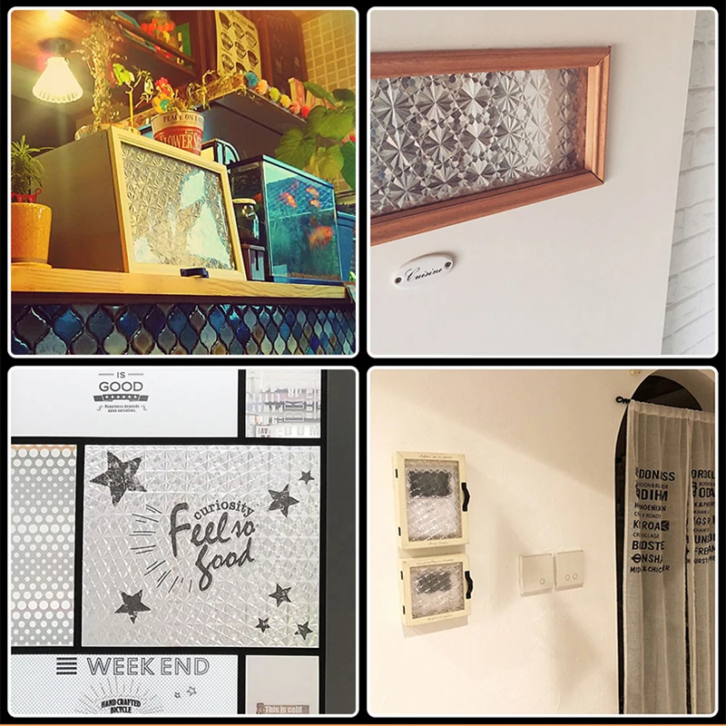 Матовая Радужная 3d пленка для окон виниловая самоклеящаяся Витражного Стекла